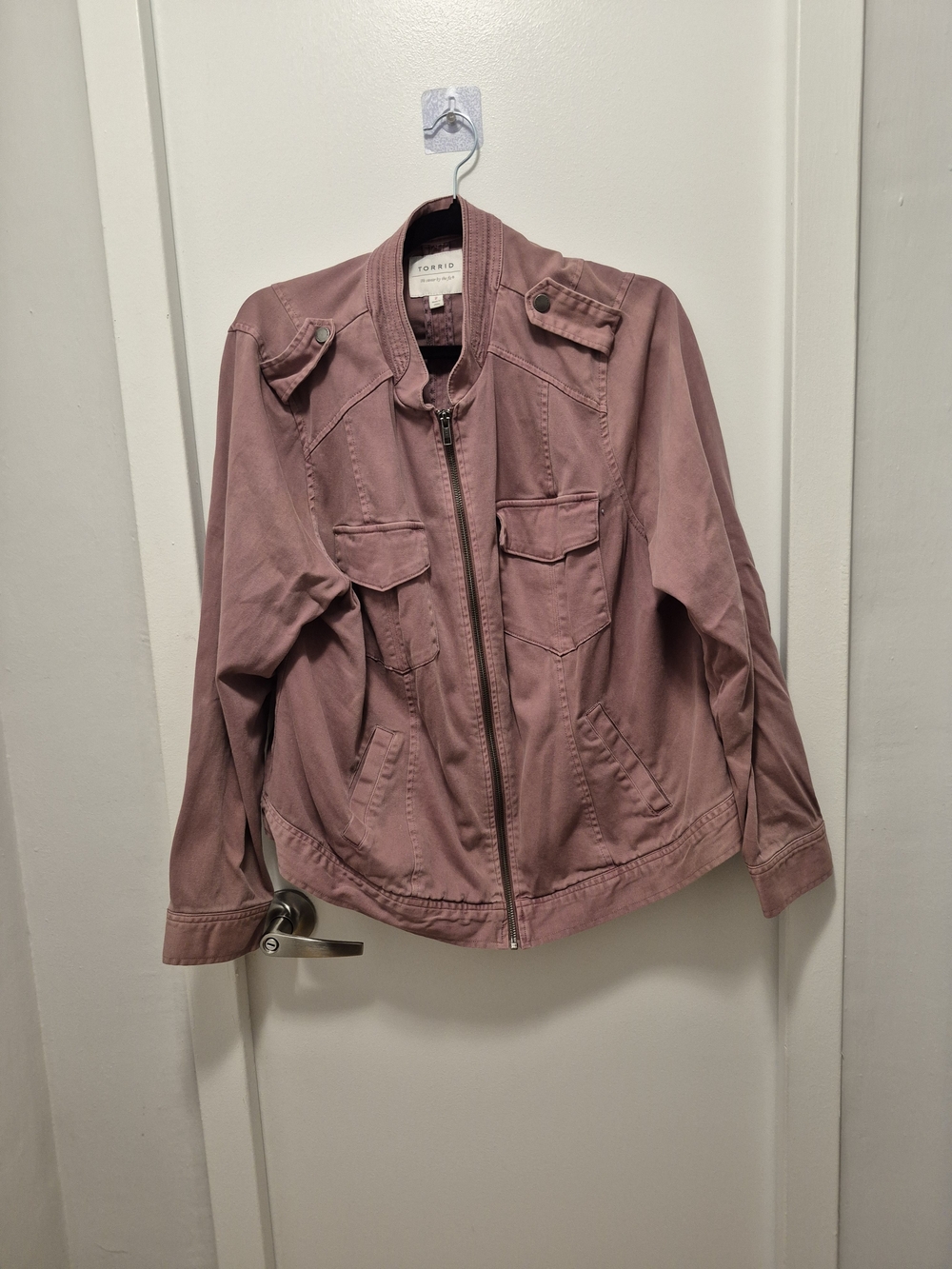 Torrid Dusty Mauve Utility Jacket with Zip